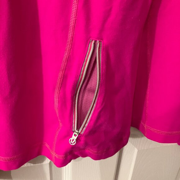 Lululemon Womens Top/Sweater/Pullover with half zip Long sleeves Pink  Size M - Picture 3 of 14